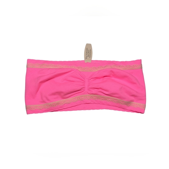 Victoria's Secret Bright Neon Pink Stretchy Bandeau L NWT - Picture 1 of 8